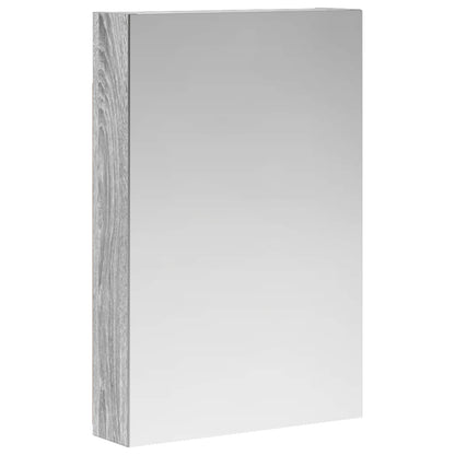 vidaXL Bathroom Mirror Cabinet Grey Sonoma 40 x 10.5 x 60.5 cm 2