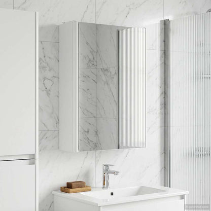 vidaXL Bathroom Mirror Cabinet White 33 x 11.5 x 50 cm Engineered wood 1