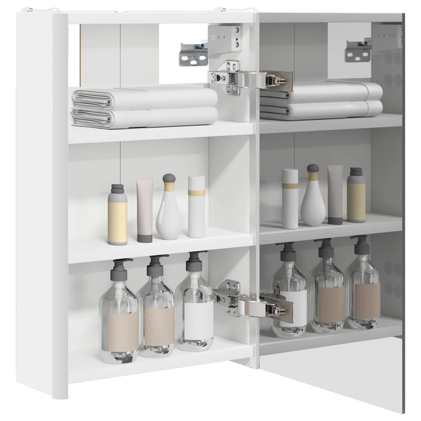 vidaXL Bathroom Mirror Cabinet White 33 x 11.5 x 50 cm Engineered wood 3