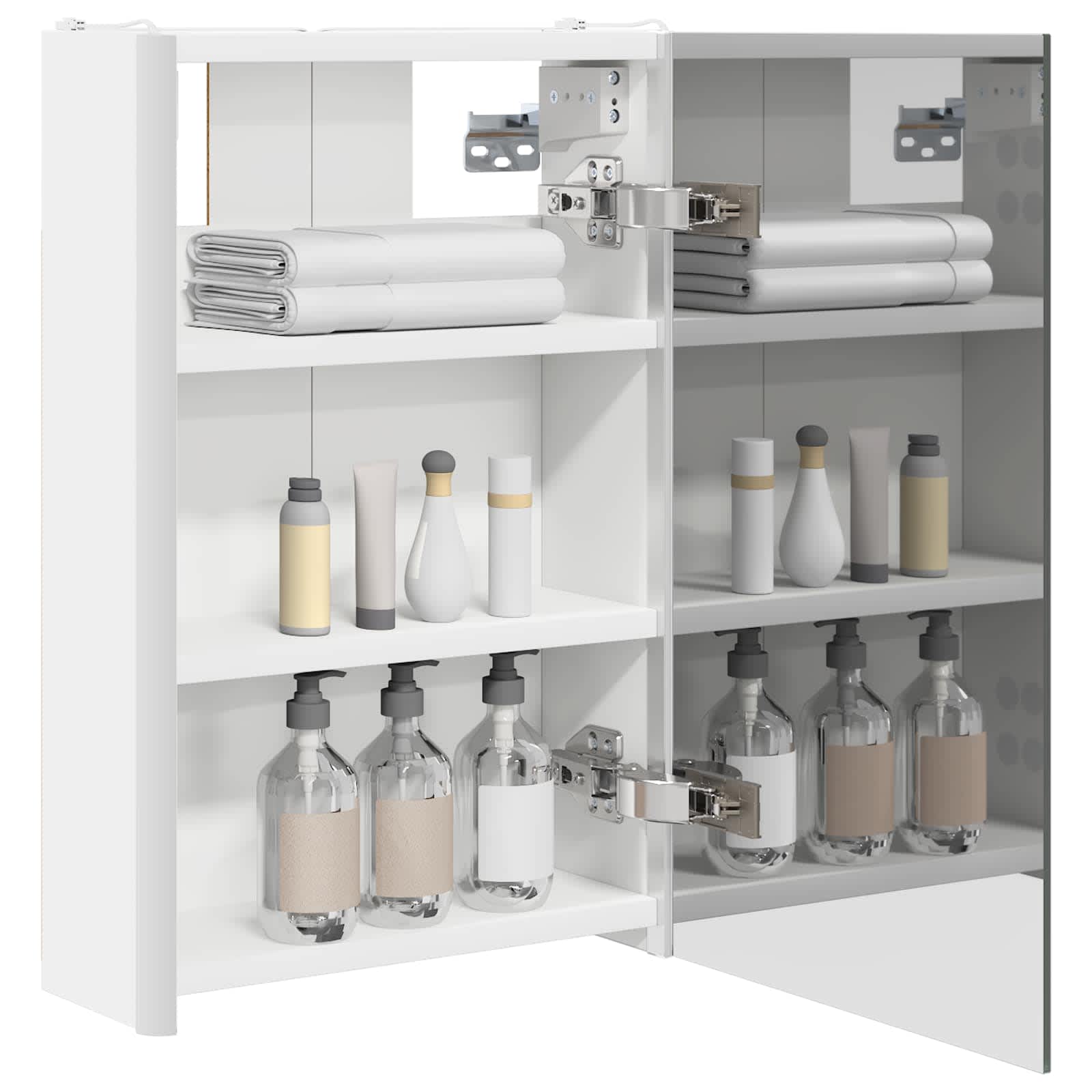 vidaXL Bathroom Mirror Cabinet White 33 x 11.5 x 50 cm Engineered wood 3