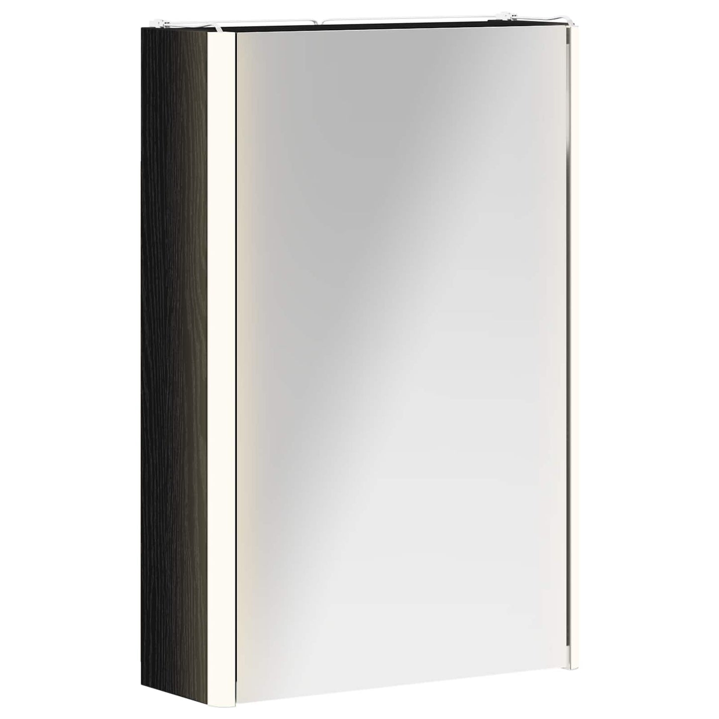 vidaXL Bathroom Mirror Cabinet Black Oak 33 x 11.5 x 50 cm 2