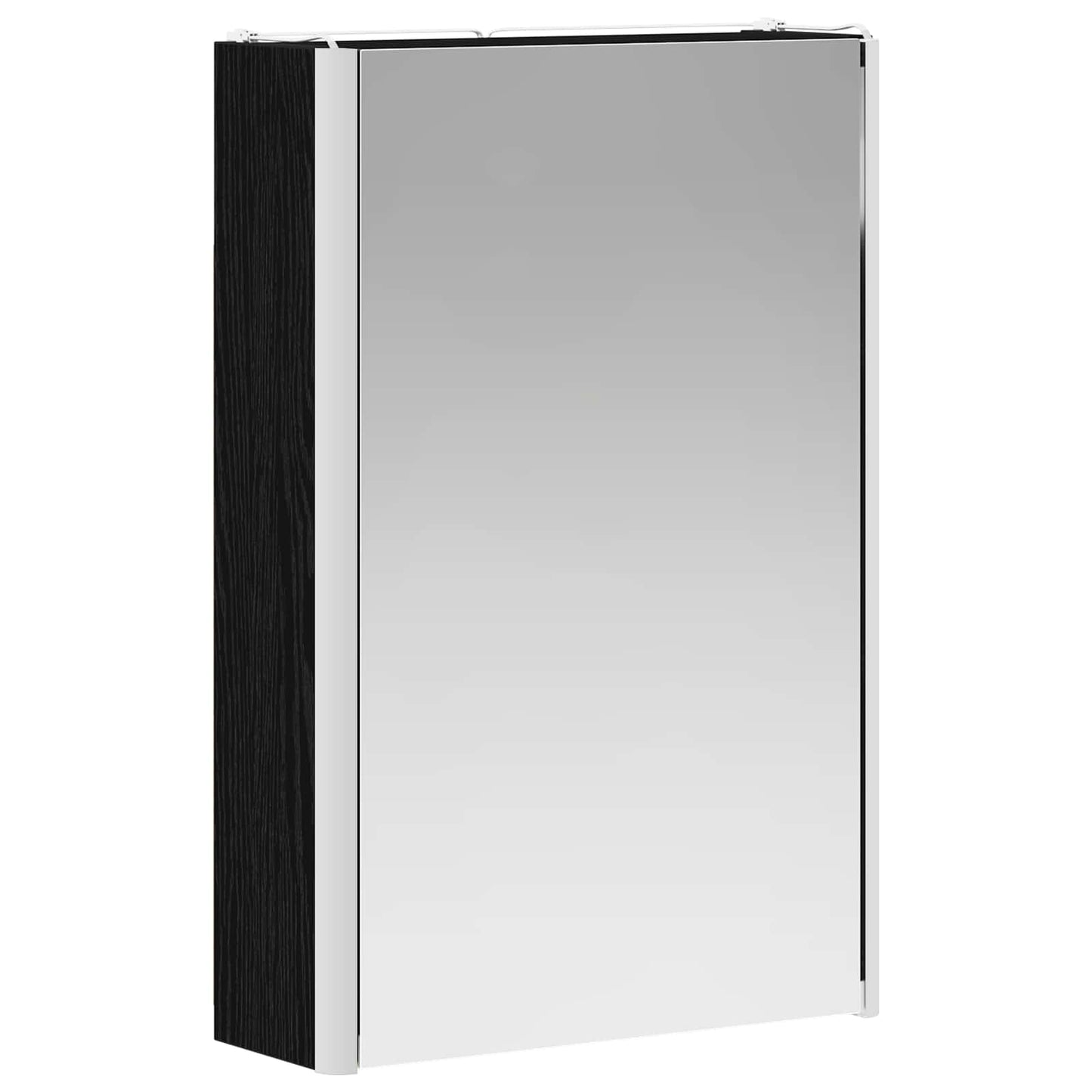 vidaXL Bathroom Mirror Cabinet Black Oak 33 x 11.5 x 50 cm 5