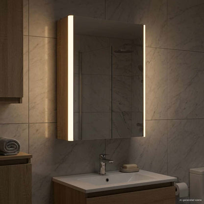 vidaXL Bathroom Mirror Cabinet Sonoma Oak 33 x 11.5 x 50 cm 1