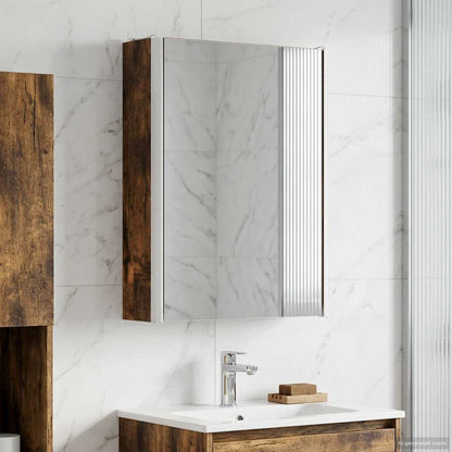 vidaXL Bathroom Mirror Cabinet Smoked Oak 33 x 11.5 x 50 cm 1