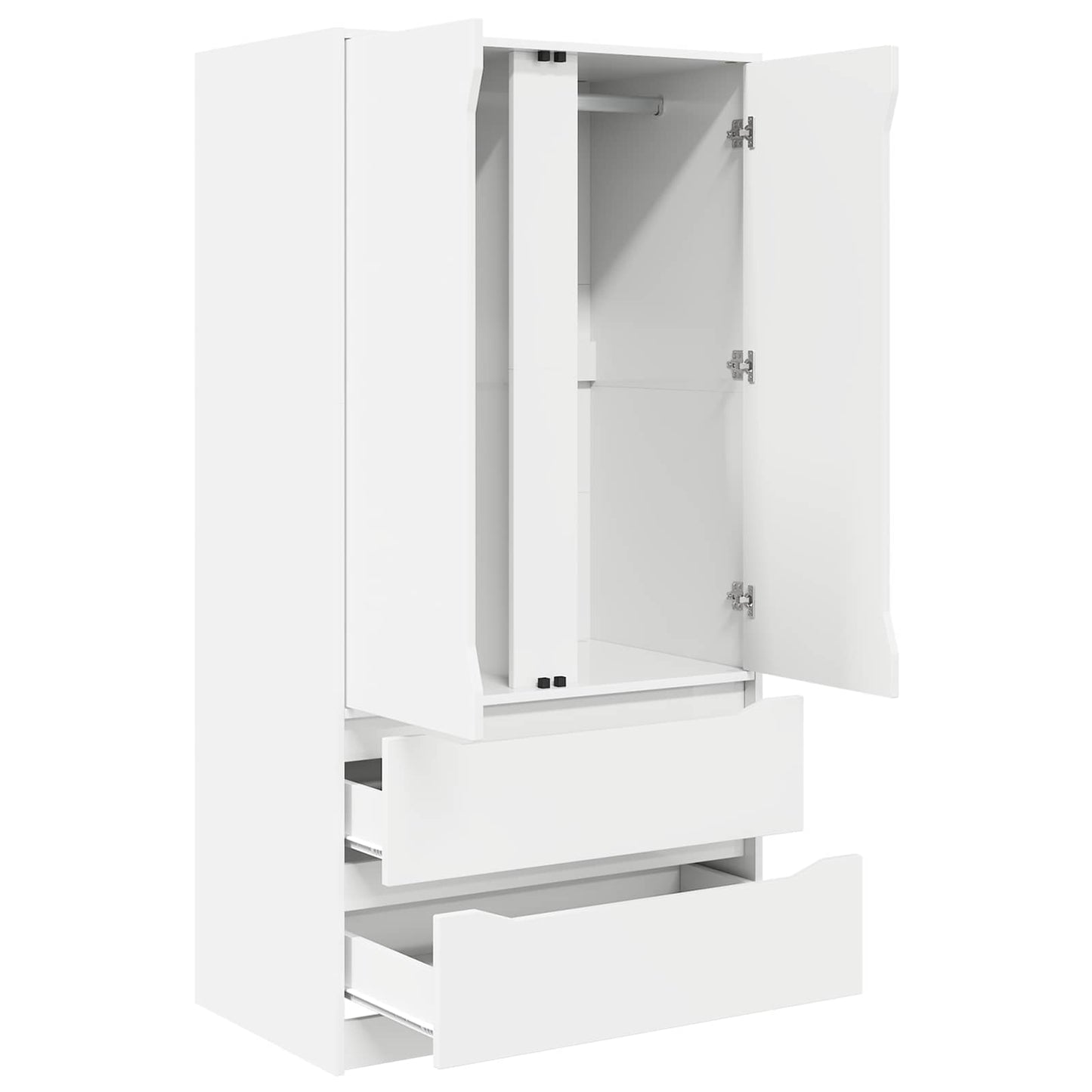 vidaXL Wardrobe with Drawer White 79.5 x 49 x 156 cm Engineered Wood 5