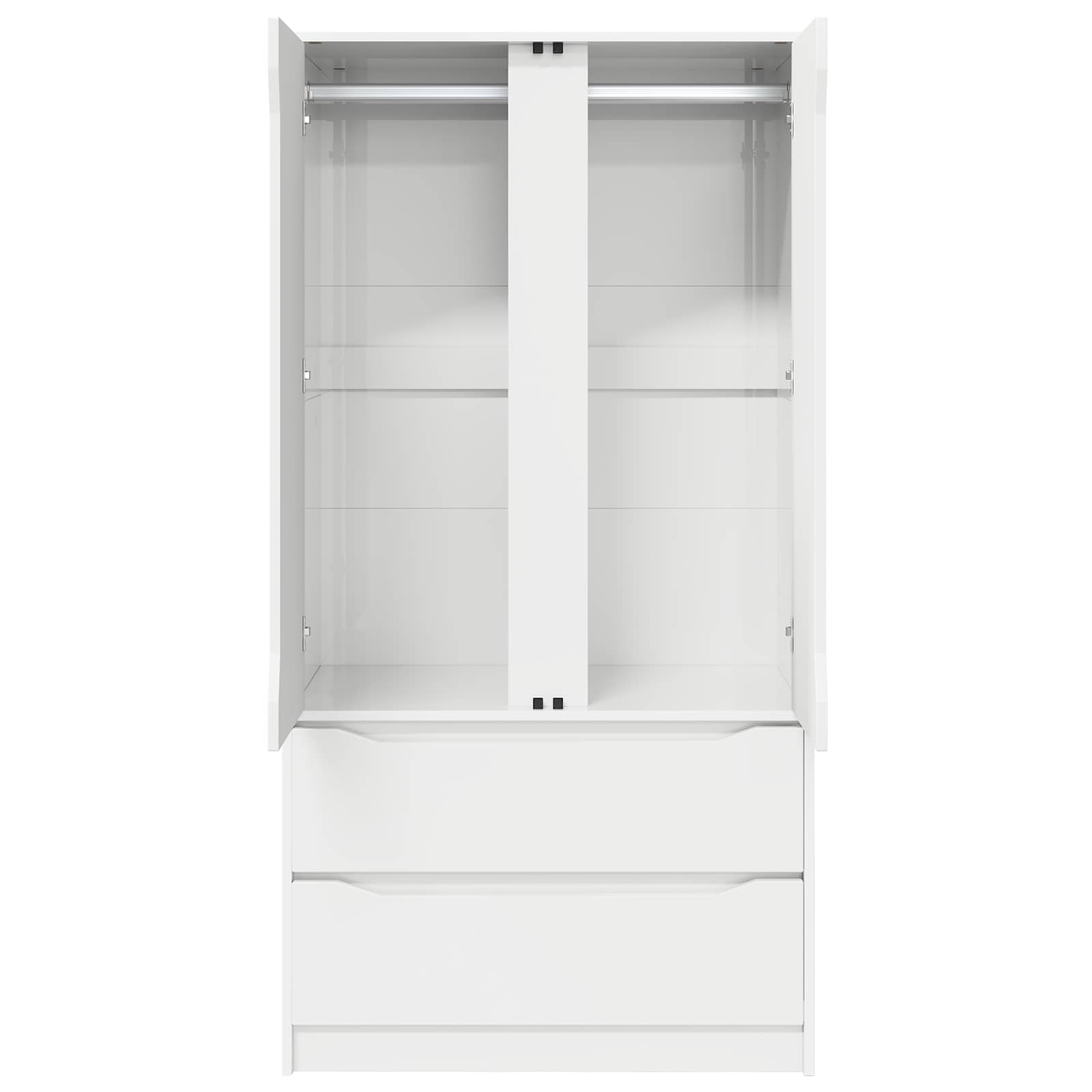 vidaXL Wardrobe with Drawer White 79.5 x 49 x 156 cm Engineered Wood 6