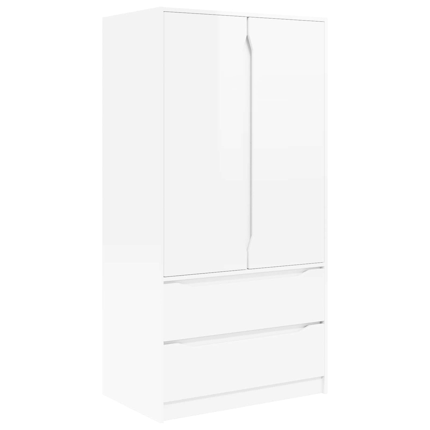 vidaXL Wardrobe High Gloss White 79.5 x 49 x 156 cm Engineered Wood 2