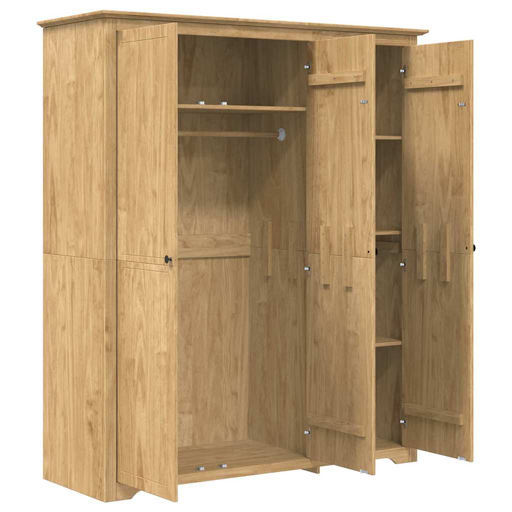 vidaXL Wardrobe BODO Honey Brown 146 x 53.5 x 173 cm Engineered Wood 3