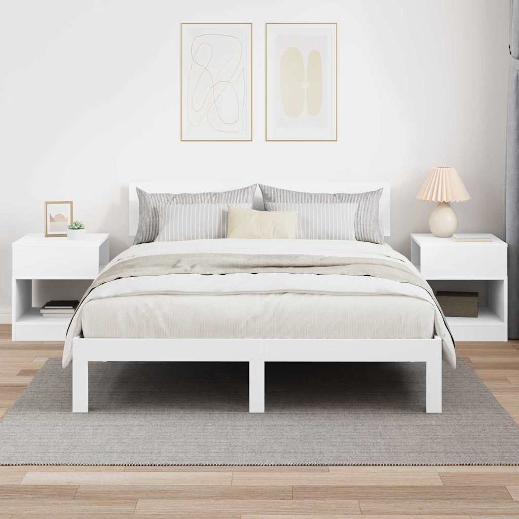 vidaXL End Table 2 pcs White 40.5 x 40 x 45 cm Engineered Wood 4