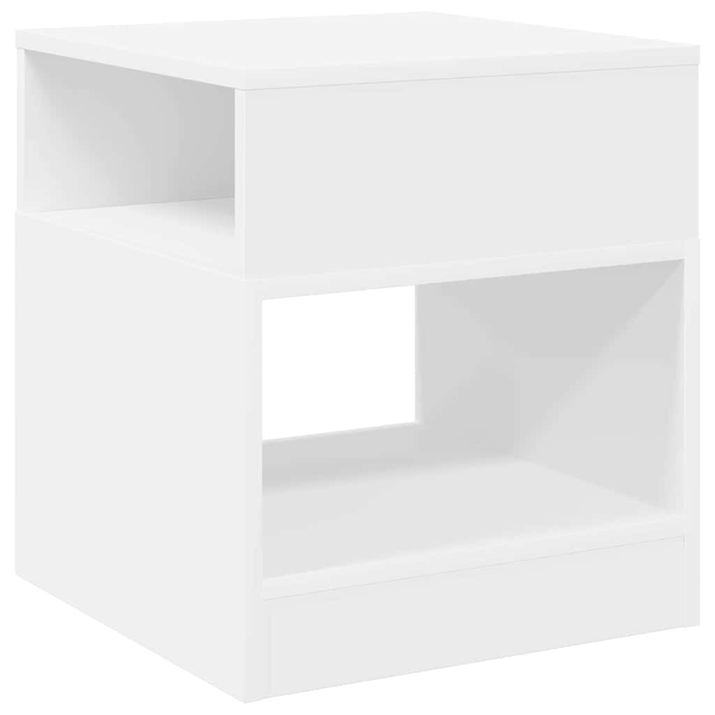 vidaXL End Table 2 pcs White 40.5 x 40 x 45 cm Engineered Wood 5