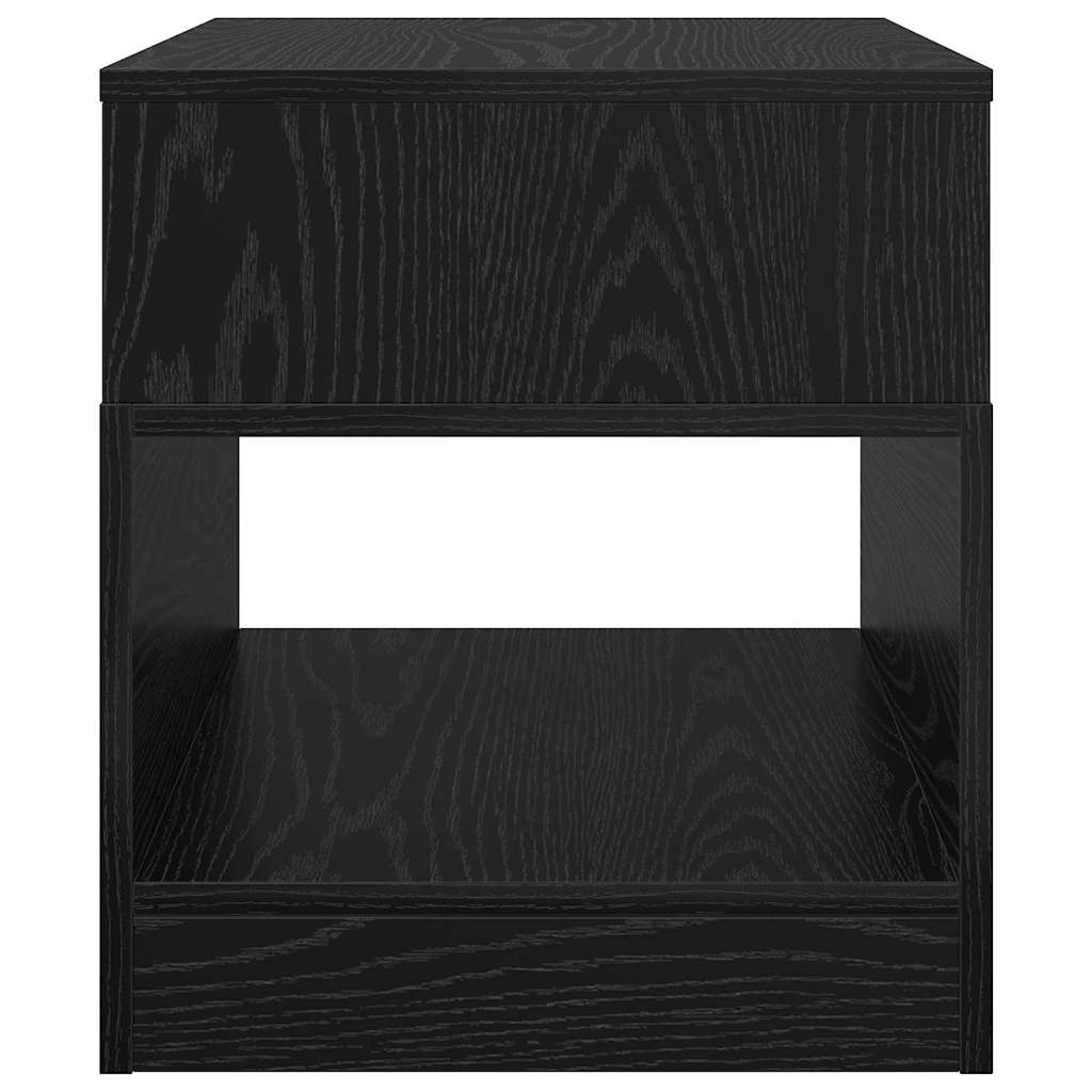vidaXL End Table 2 pcs Black Oak 40.5 x 40 x 45 cm Engineered Wood 6
