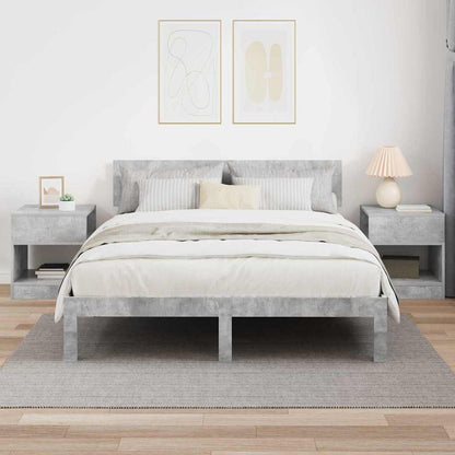 vidaXL End Table 2 pcs Concrete Grey 40.5 x 40 x 45 cm Engineered Wood 4