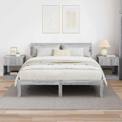 vidaXL End Table 2 pcs Grey Sonoma 40.5 x 40 x 45 cm Engineered Wood 4