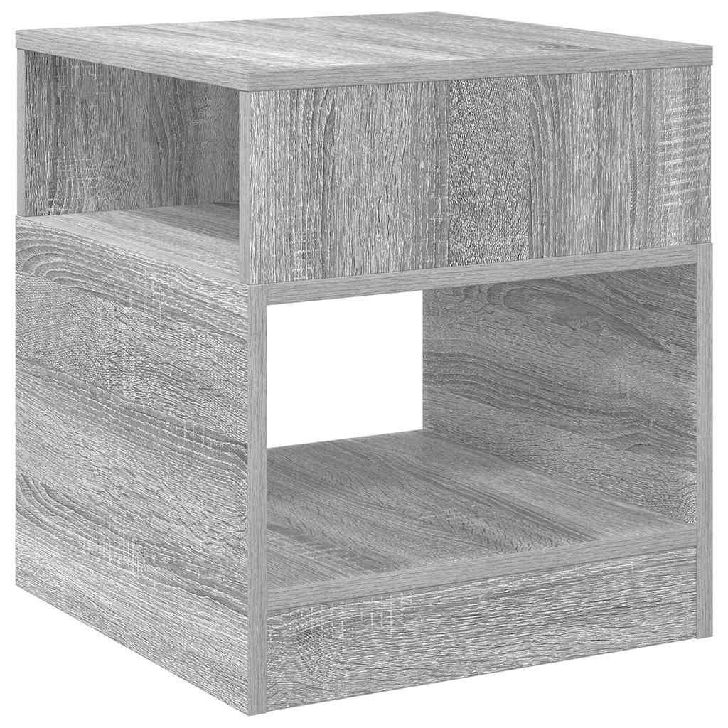 vidaXL End Table 2 pcs Grey Sonoma 40.5 x 40 x 45 cm Engineered Wood 5