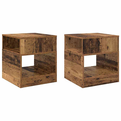 vidaXL End Table 2 pcs Old Wood 40.5 x 40 x 45 cm Engineered Wood 2