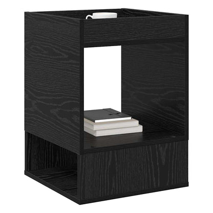 vidaXL End Table 2 pcs Black Oak 40 x 40 x 56 cm Engineered Wood 3