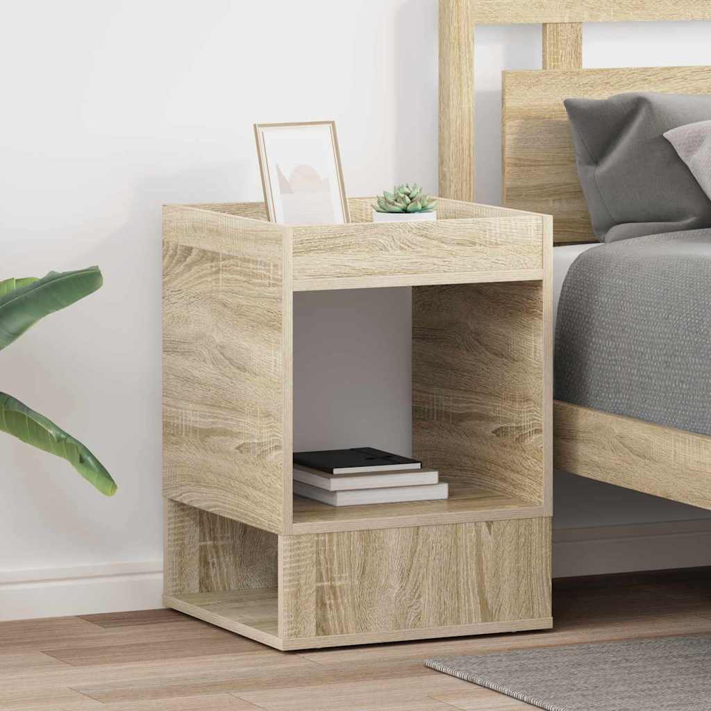 vidaXL End Table 2 pcs Sonoma Oak 40 x 40 x 56 cm Engineered Wood 1