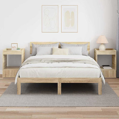 vidaXL End Table 2 pcs Sonoma Oak 40 x 40 x 56 cm Engineered Wood 4