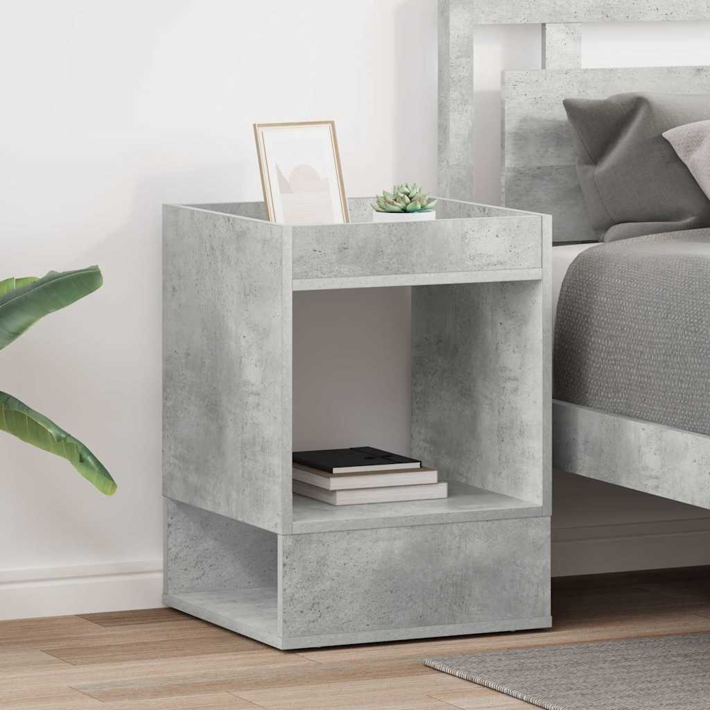 vidaXL End Table 2 pcs Concrete Grey 40 x 40 x 56 cm Engineered Wood 1