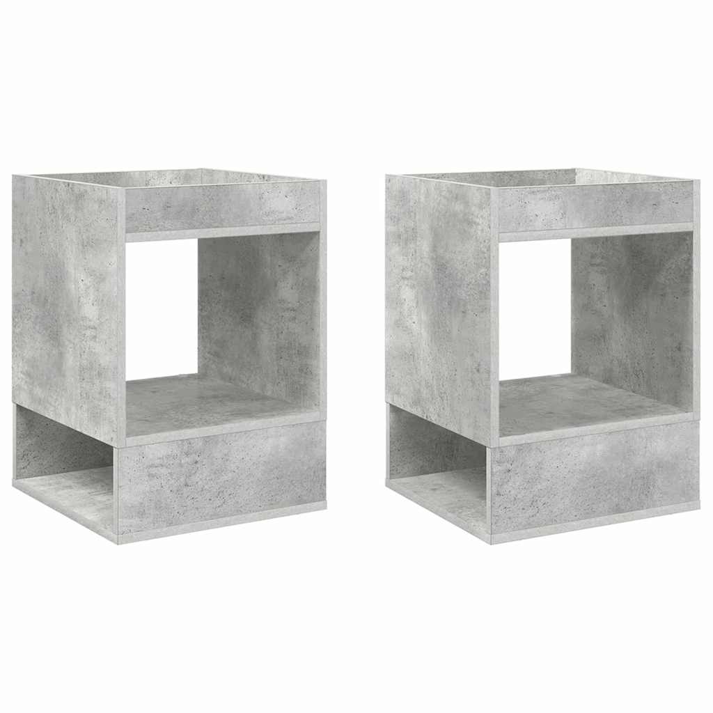 vidaXL End Table 2 pcs Concrete Grey 40 x 40 x 56 cm Engineered Wood 5