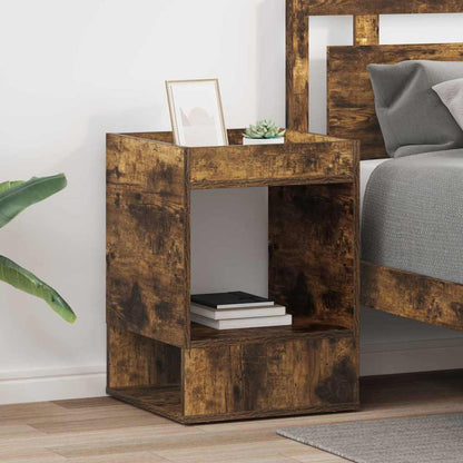 vidaXL End Table 2 pcs Smoked Oak 40 x 40 x 56 cm Engineered Wood 1