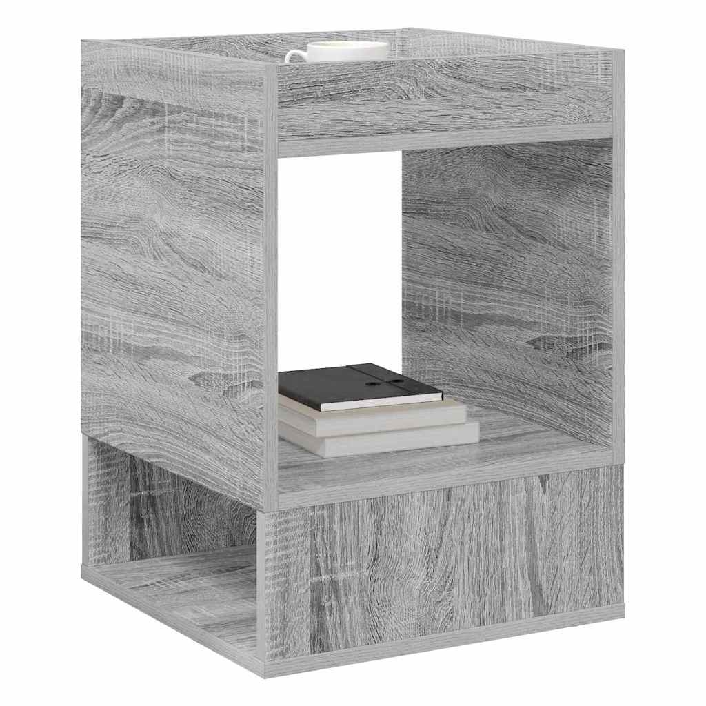 vidaXL End Table 2 pcs Grey Sonoma 40 x 40 x 56 cm Engineered Wood 3