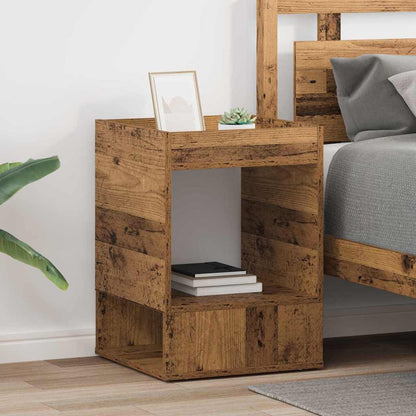 vidaXL End Table 2 pcs Old Wood 40 x 40 x 56 cm Engineered Wood 1