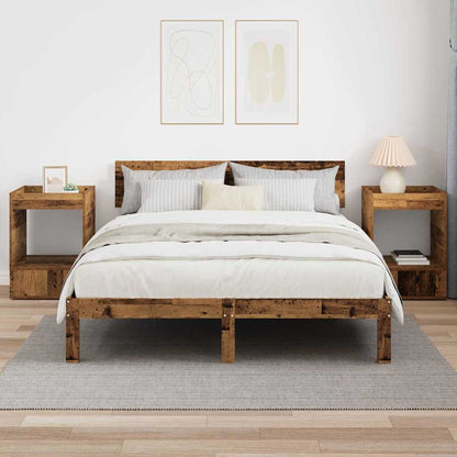 vidaXL End Table 2 pcs Old Wood 40 x 40 x 56 cm Engineered Wood 4