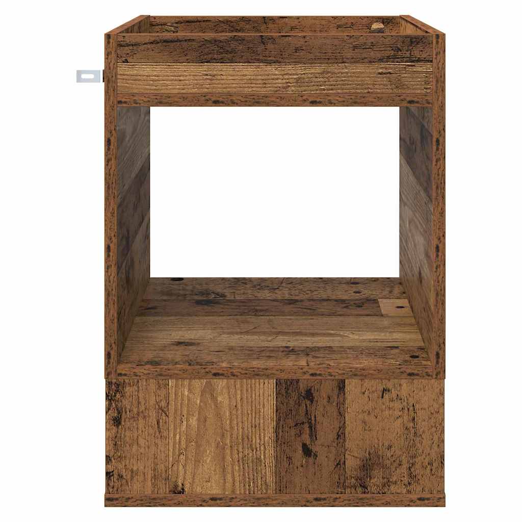 vidaXL End Table 2 pcs Old Wood 40 x 40 x 56 cm Engineered Wood 6