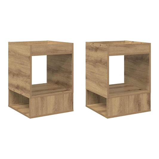 End Table 40 x 40 x 56 cm Engineered Wood Width 40 cm Artisan oak