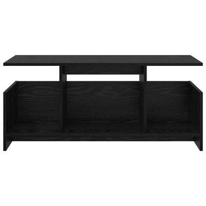 vidaXL TV Stand 102 x 35 x 45 cm Black Oak Engineered Wood 5