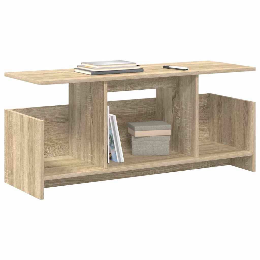 vidaXL TV Stand 102 x 35 x 45 cm Sonoma Oak Engineered Wood 3