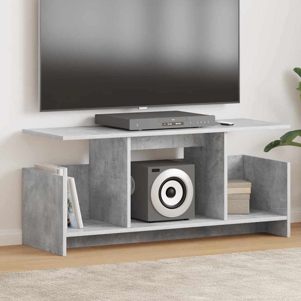 vidaXL TV Stand 102 x 35 x 45 cm Concrete Grey Engineered Wood 1