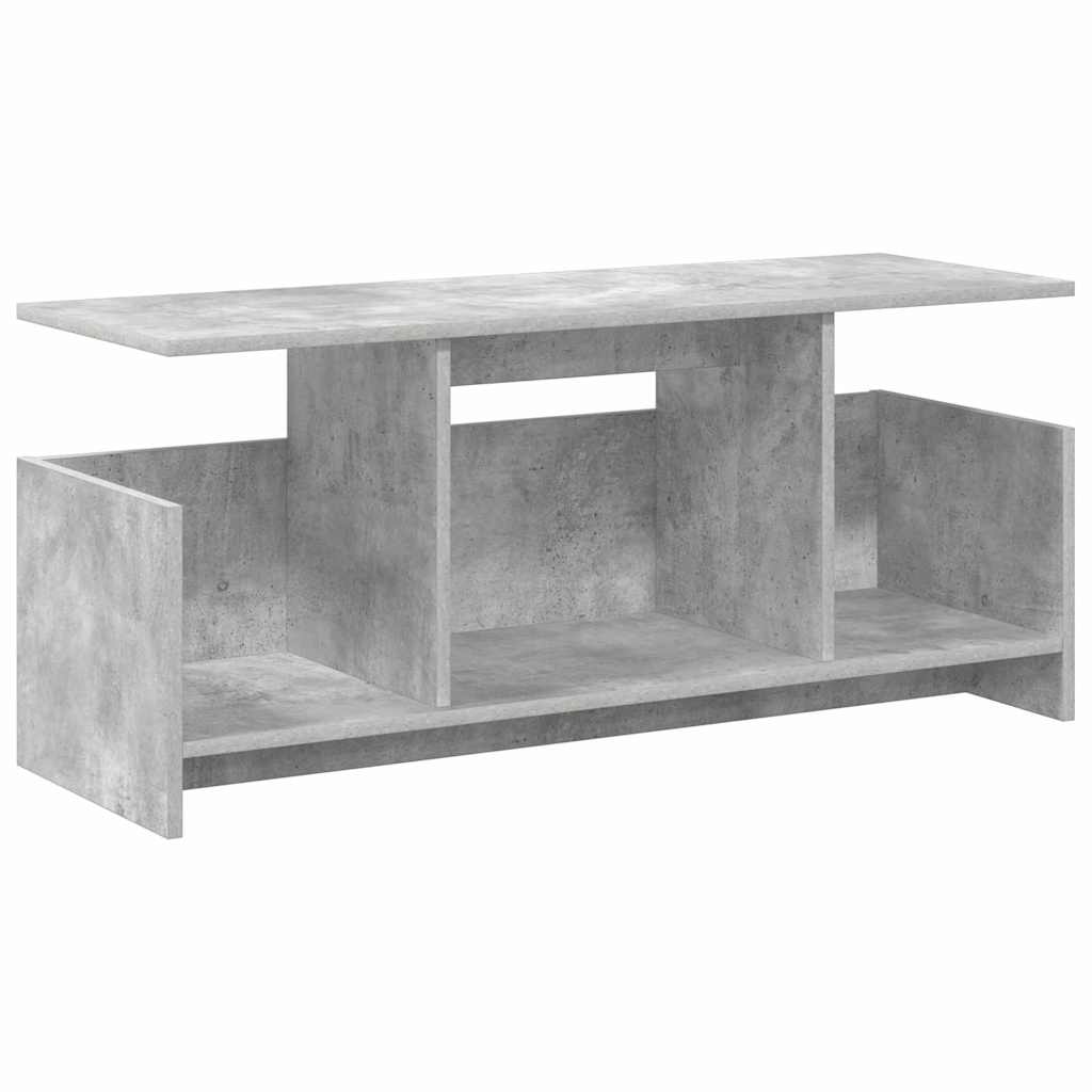 vidaXL TV Stand 102 x 35 x 45 cm Concrete Grey Engineered Wood 2