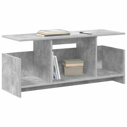 vidaXL TV Stand 102 x 35 x 45 cm Concrete Grey Engineered Wood 3