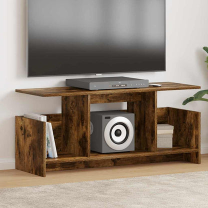 vidaXL TV Stand 102 x 35 x 45 cm Smoked Oak Engineered Wood 1