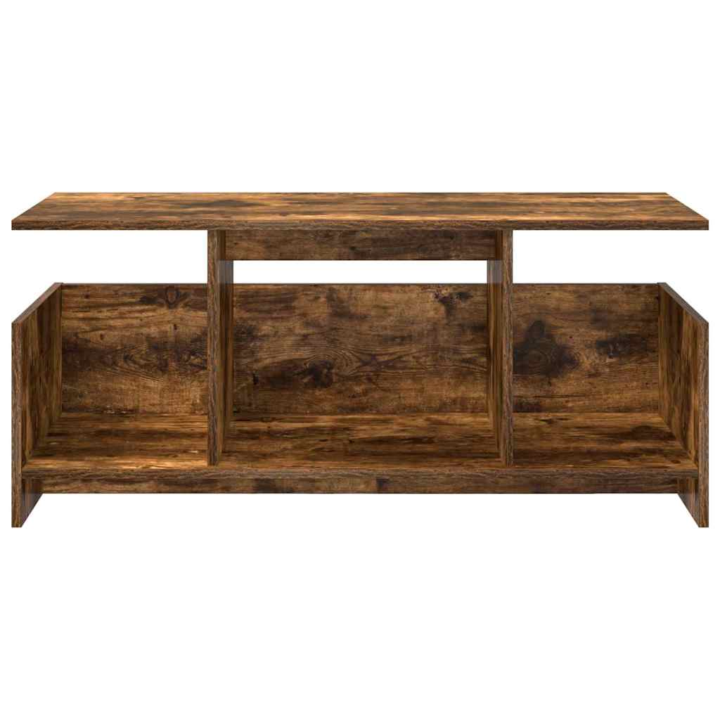 vidaXL TV Stand 102 x 35 x 45 cm Smoked Oak Engineered Wood 5