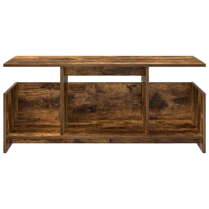 vidaXL TV Stand 102 x 35 x 45 cm Smoked Oak Engineered Wood 5