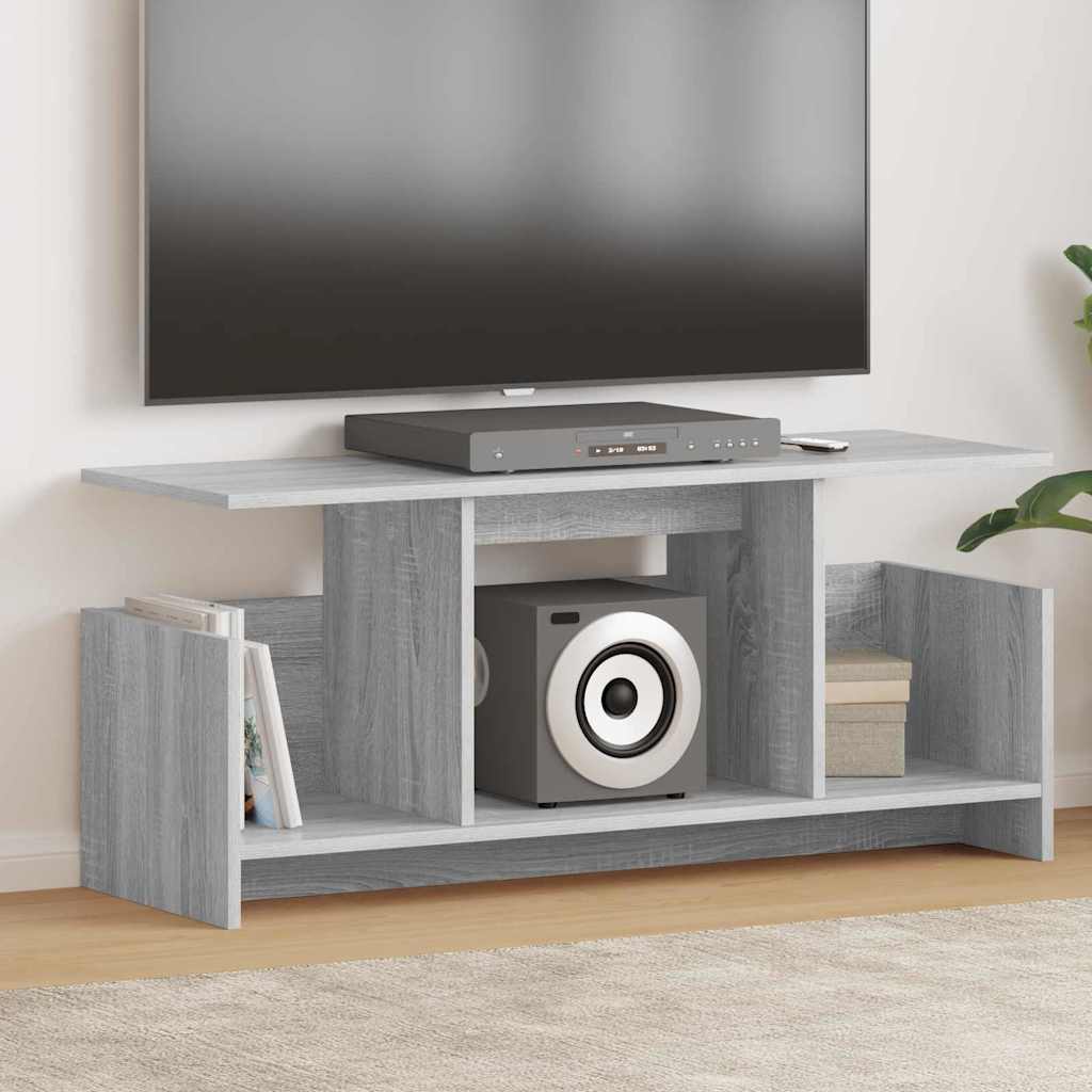 vidaXL TV Stand 102 x 35 x 45 cm Grey Sonoma Engineered Wood 1