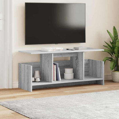 vidaXL TV Stand 102 x 35 x 45 cm Grey Sonoma Engineered Wood 4