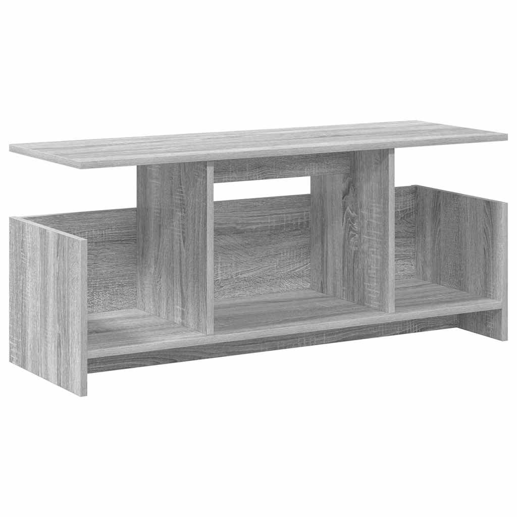 vidaXL TV Stand 102 x 35 x 45 cm Grey Sonoma Engineered Wood 2