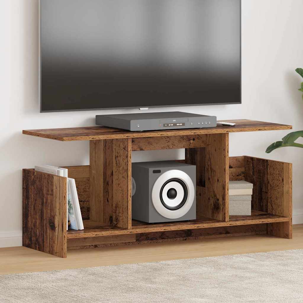 vidaXL TV Stand 102 x 35 x 45 cm Old Wood Engineered Wood 1