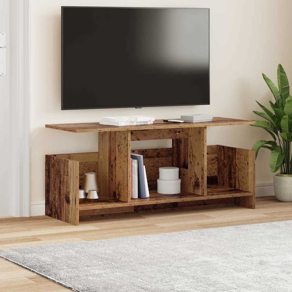 vidaXL TV Stand 102 x 35 x 45 cm Old Wood Engineered Wood 4