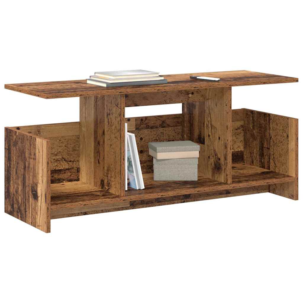 vidaXL TV Stand 102 x 35 x 45 cm Old Wood Engineered Wood 3