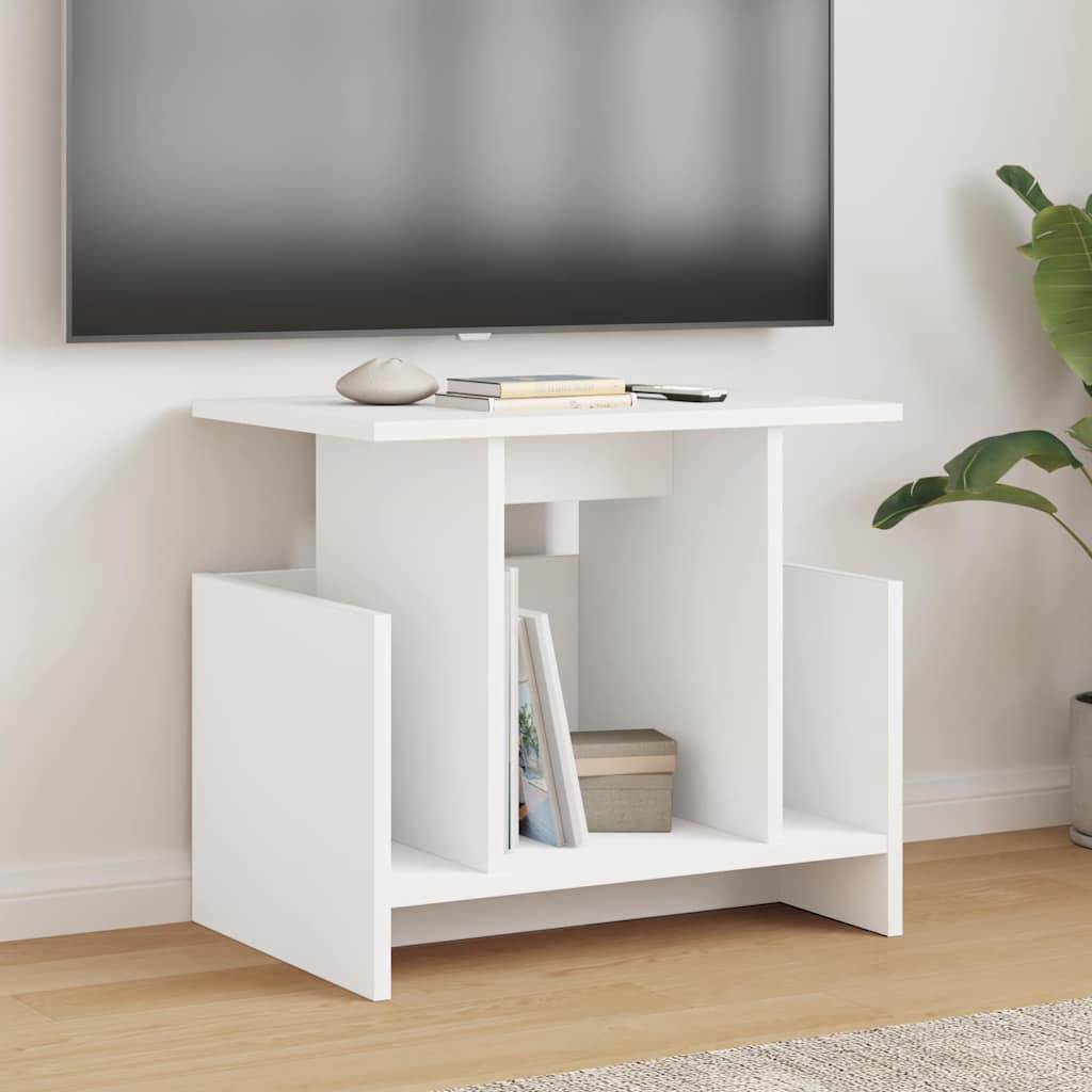 vidaXL TV Stand 2 pcs White Engineered Wood 1
