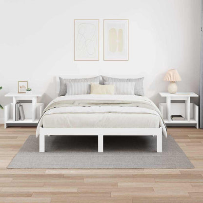vidaXL TV Stand 2 pcs White Engineered Wood 4