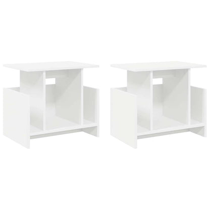 vidaXL TV Stand 2 pcs White Engineered Wood 2