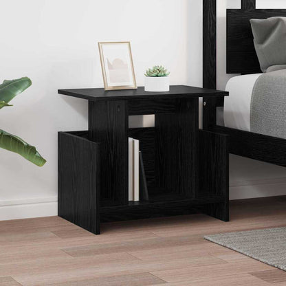 vidaXL TV Stand 2 pcs Black Oak Engineered Wood 5