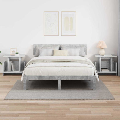 vidaXL TV Stand 2 pcs Concrete Grey Engineered Wood 4