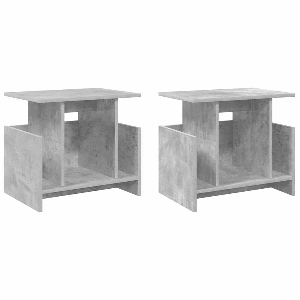 vidaXL TV Stand 2 pcs Concrete Grey Engineered Wood 2